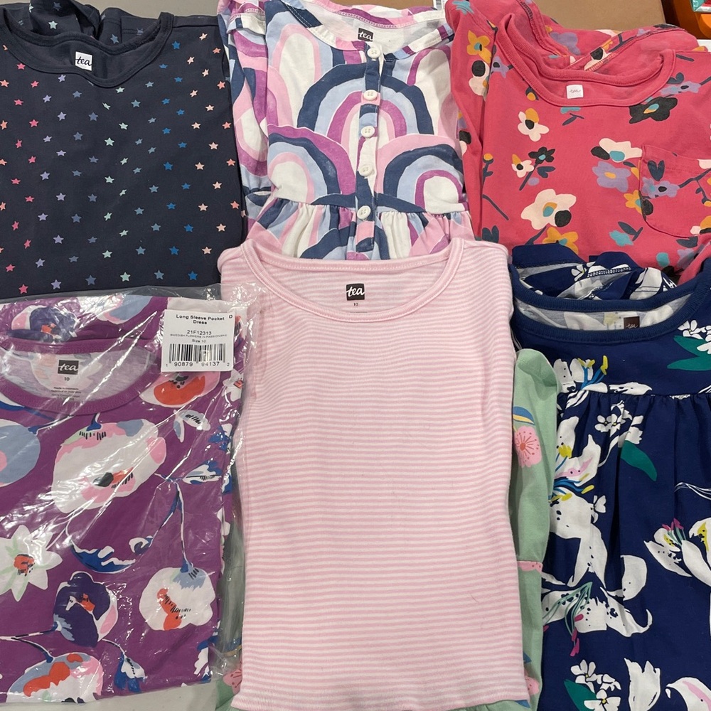 Tea dresses long-sleeved